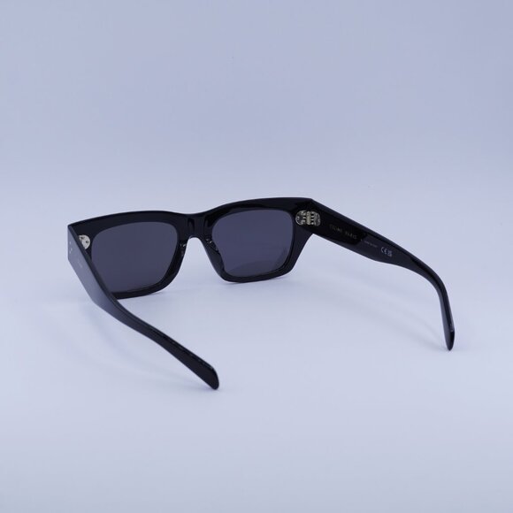Celine CL40297U 01A Sunglasses Black Square Frame, Smoke Lenses - Picture 5 of 9